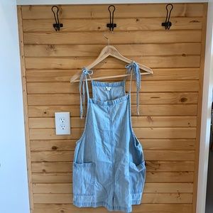 Aerie Denim Shortalls with ties - NWOT